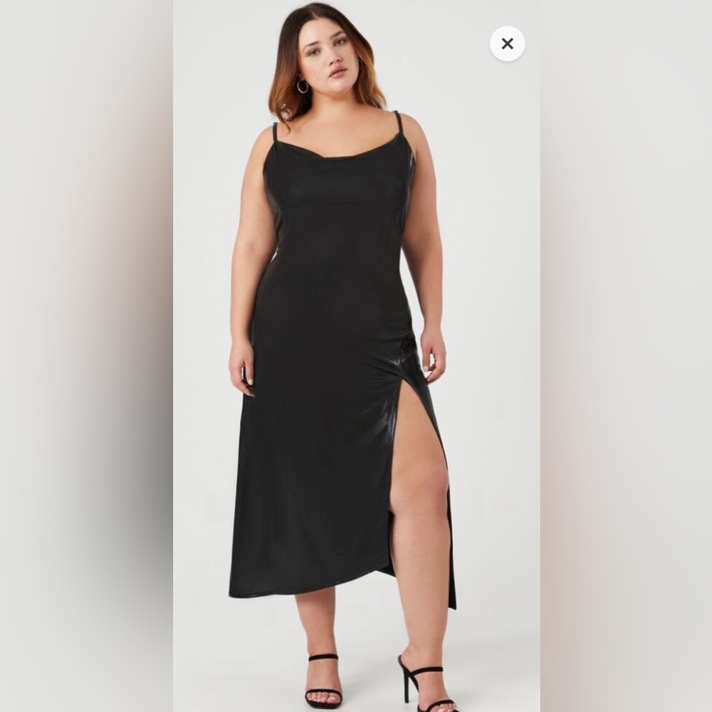 NWT Plus Size Metallic Midi Dress